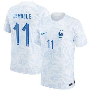2022 World Cup Dembele France Away Jersey